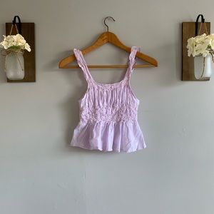 Lavender floral free people tank top